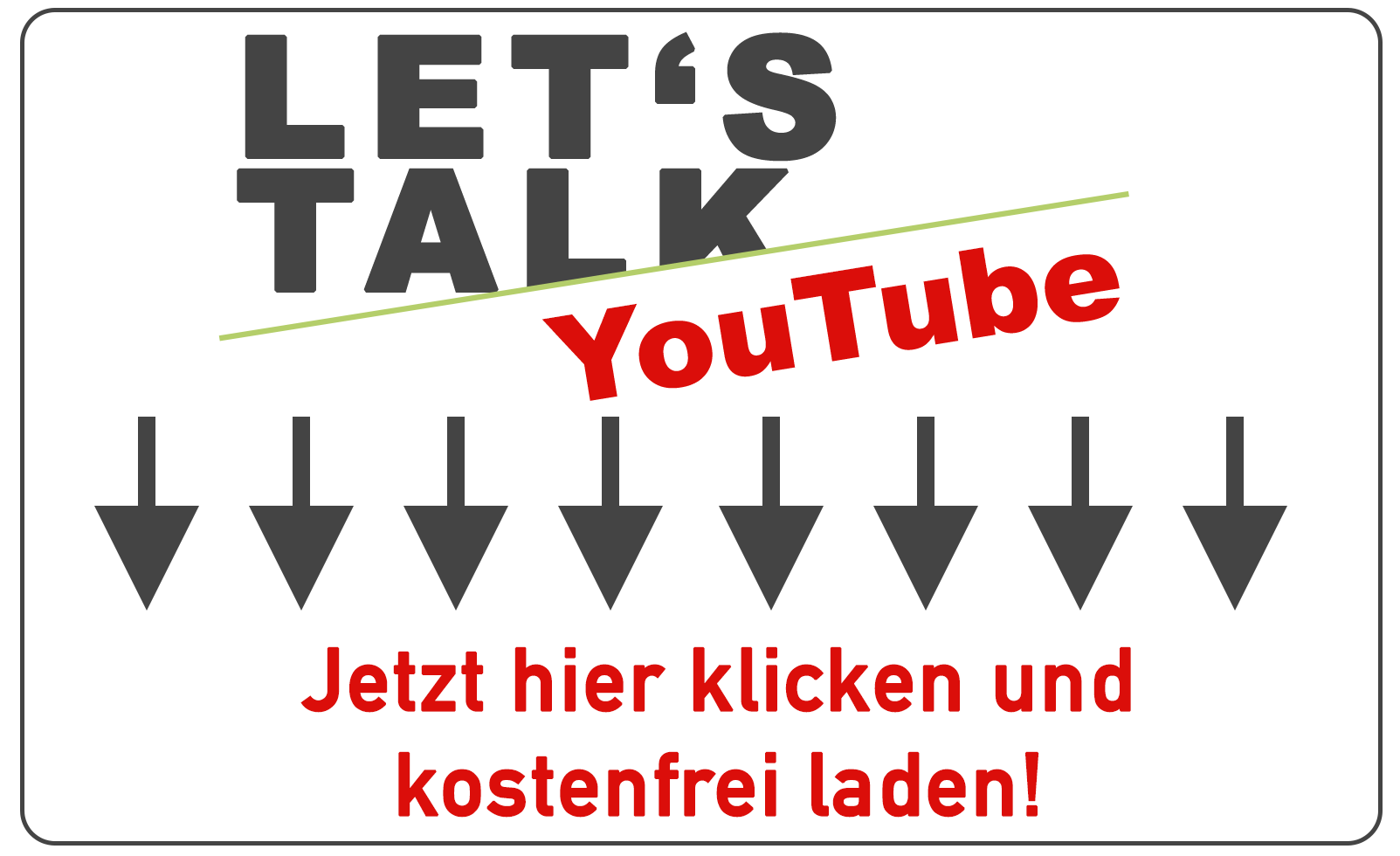 Laden Sie das Let's Talk YouTube Magazin jetzt kostenfrei herunter.
