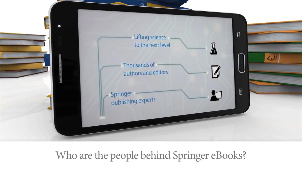 3D Animation über E-Books von Springer. Erstellt von den Pionieren.